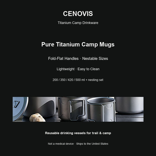 Cenovis titanium camp mug — promo hero en
